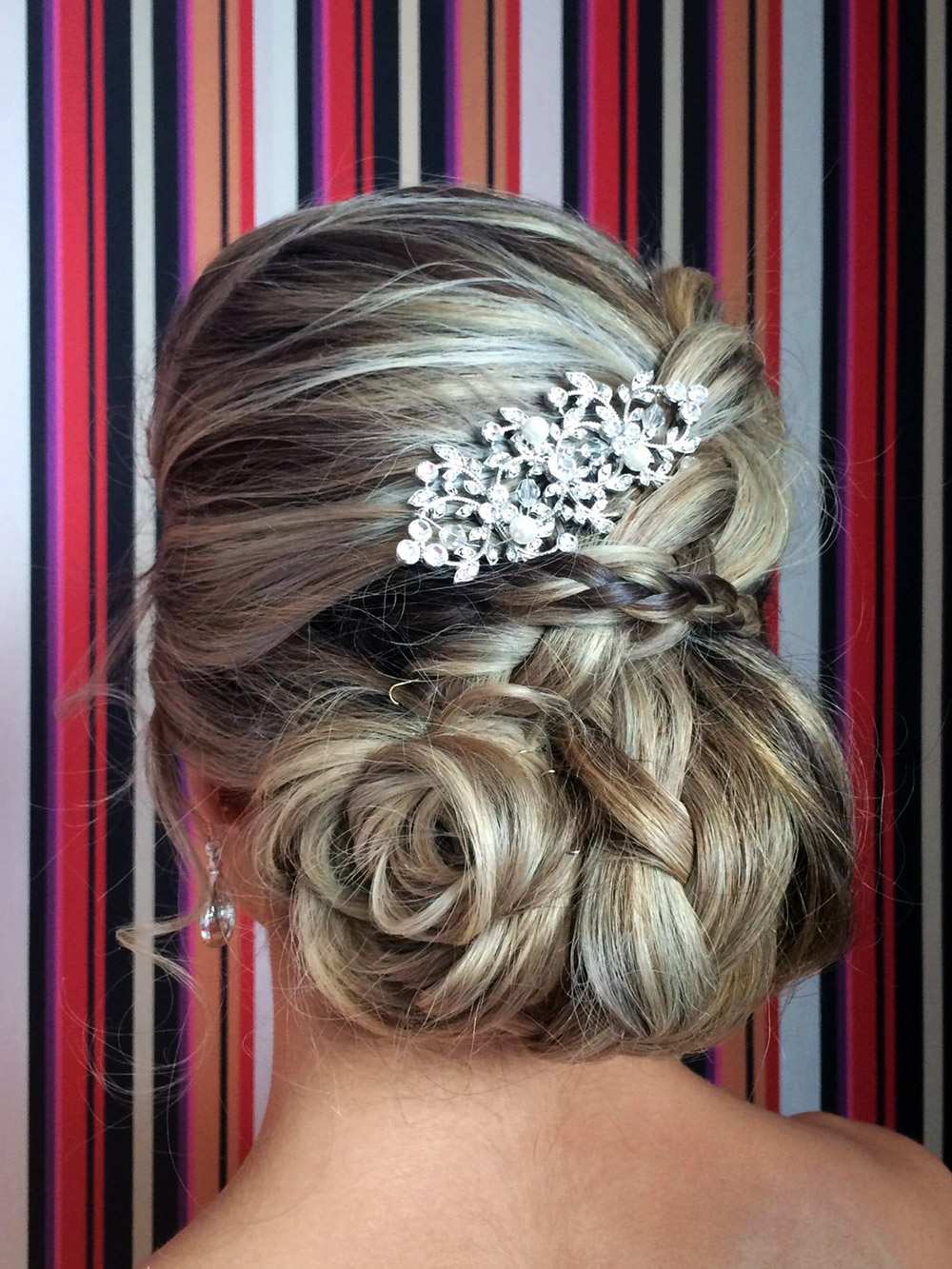 Bridal upstyle by Jennifer Barker